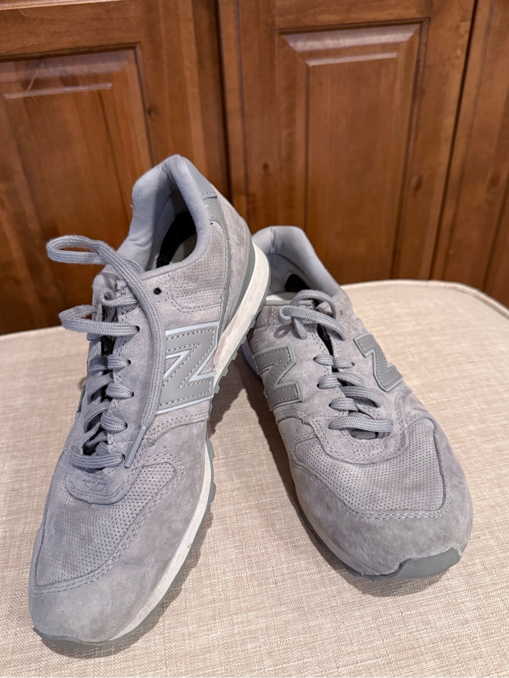 New Balance Women’s Light Gray Athletic Sneakers